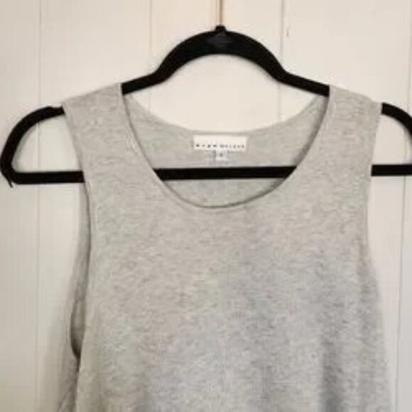 Closet clearance Bryn Walker Heather Gray Tunic Asymmetrical Lagenlook Cotton - Picture 3 of 7